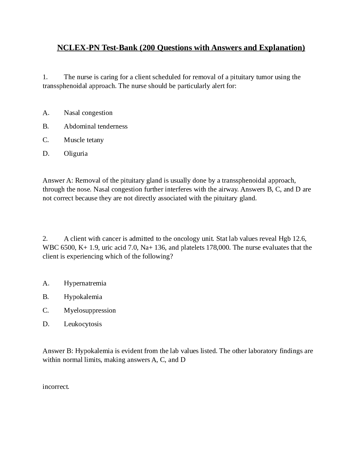 Preview image for NCLEX-PN TESTBANK